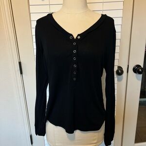 Earl Jeans Black Button Down Shirt